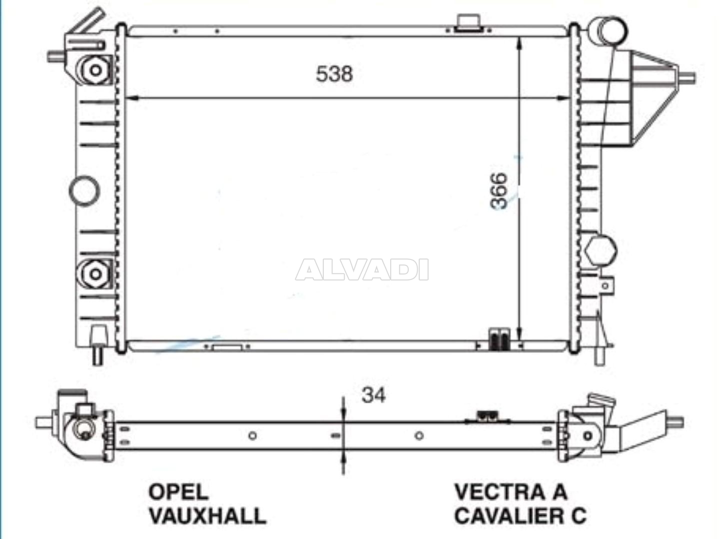 Радиатор опель кадет с чего подходит